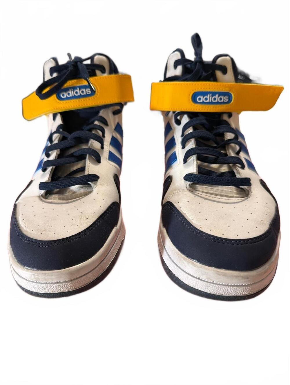 Adidas Neo Postmove Men's Sneakers with Blue Stripes and Yellow Strap, Size 12